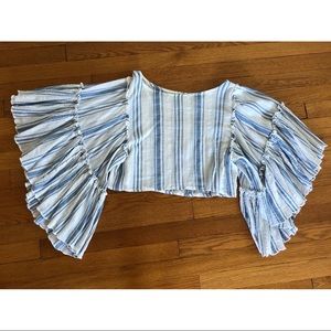 Kimchi Blue (UO) crop blouse with dramatic sleeve
